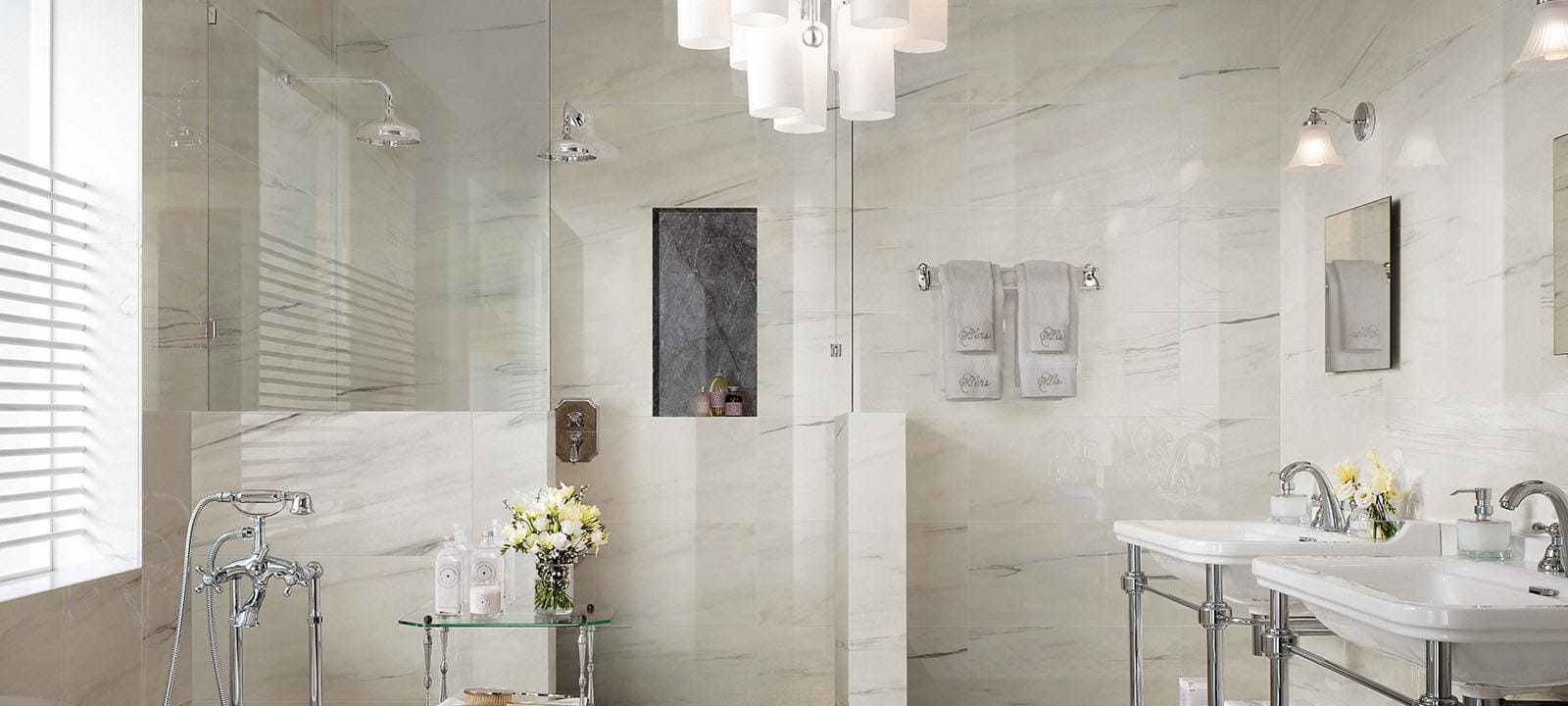 Marvel Bianco Fantastico Lappato 37.5 x 75cm - Hyperion Tiles