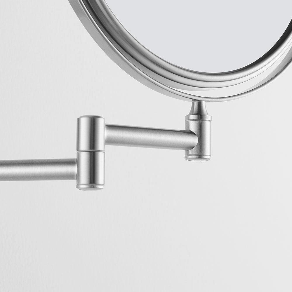 Mason Reversible 5X Magnifying Wall Mirror Brushed Nickel - Hyperion Tiles