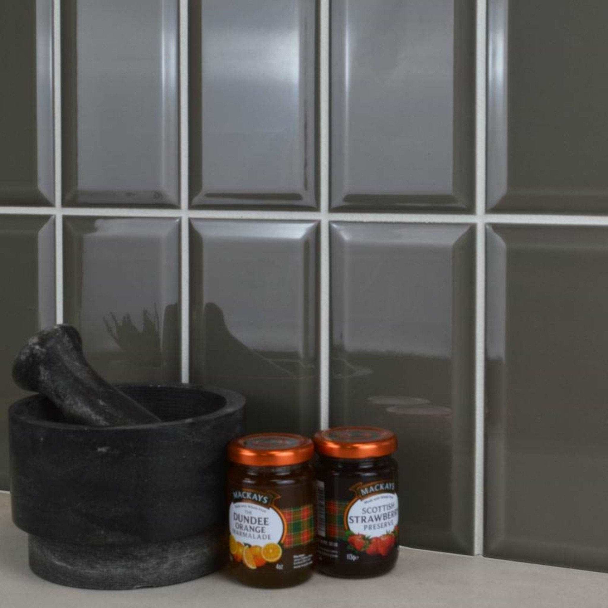 Metro Dark Grey Gloss - Hyperion Tiles