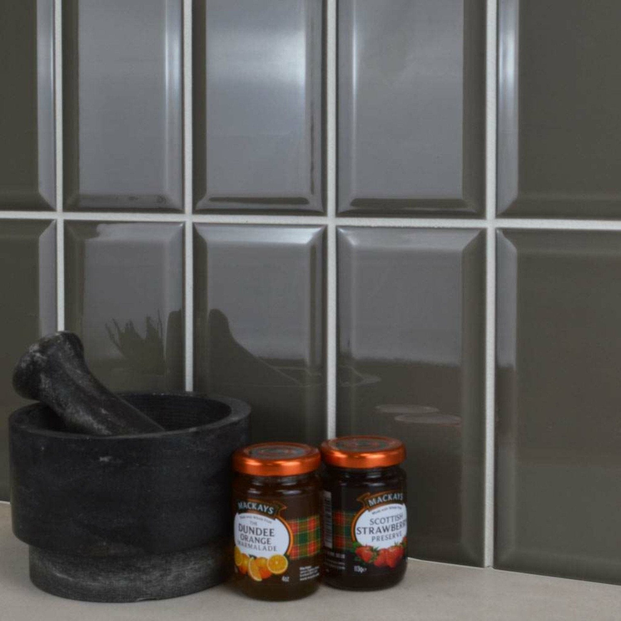 Metro Dark Grey Gloss - Hyperion Tiles