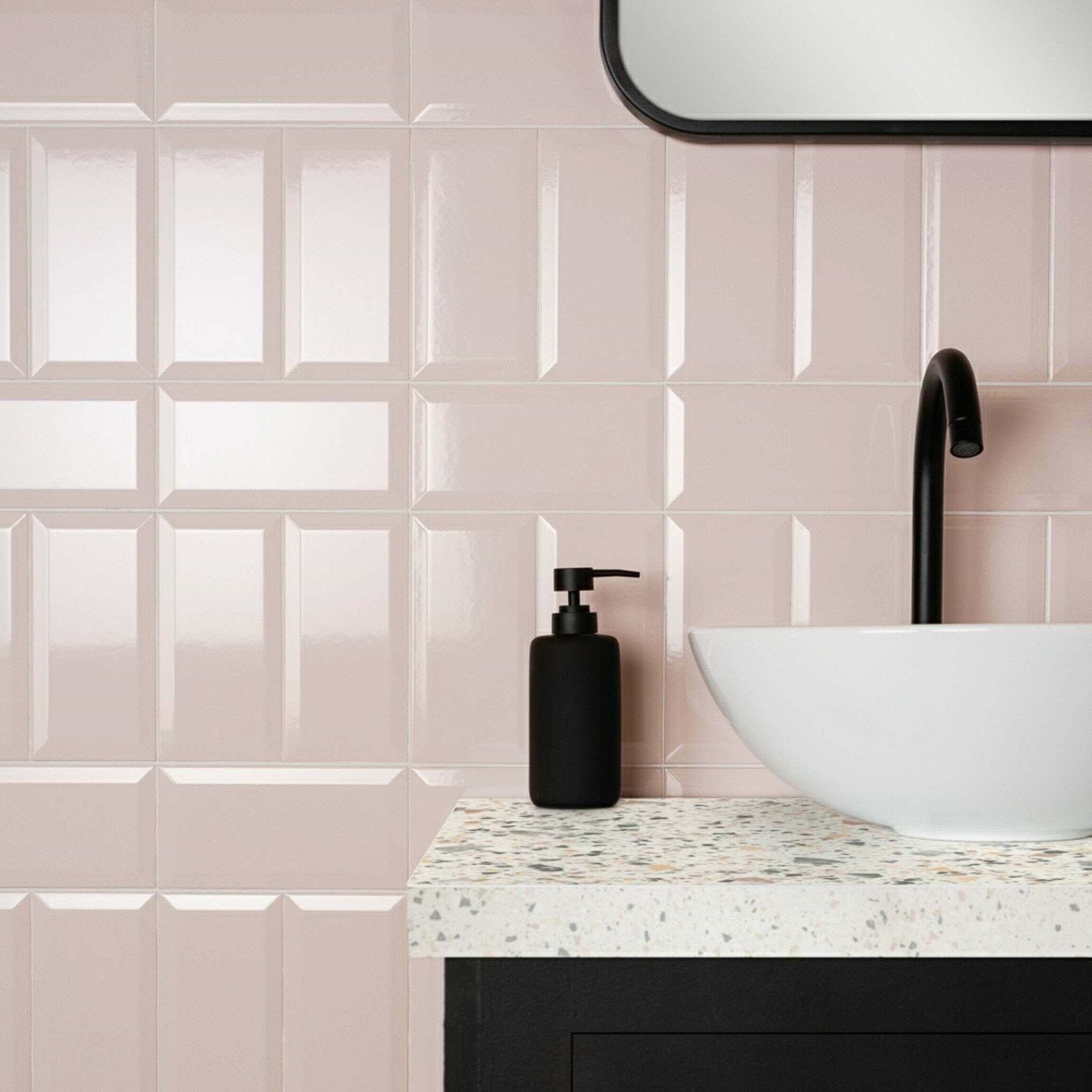 Metro Light Pink Gloss - Hyperion Tiles