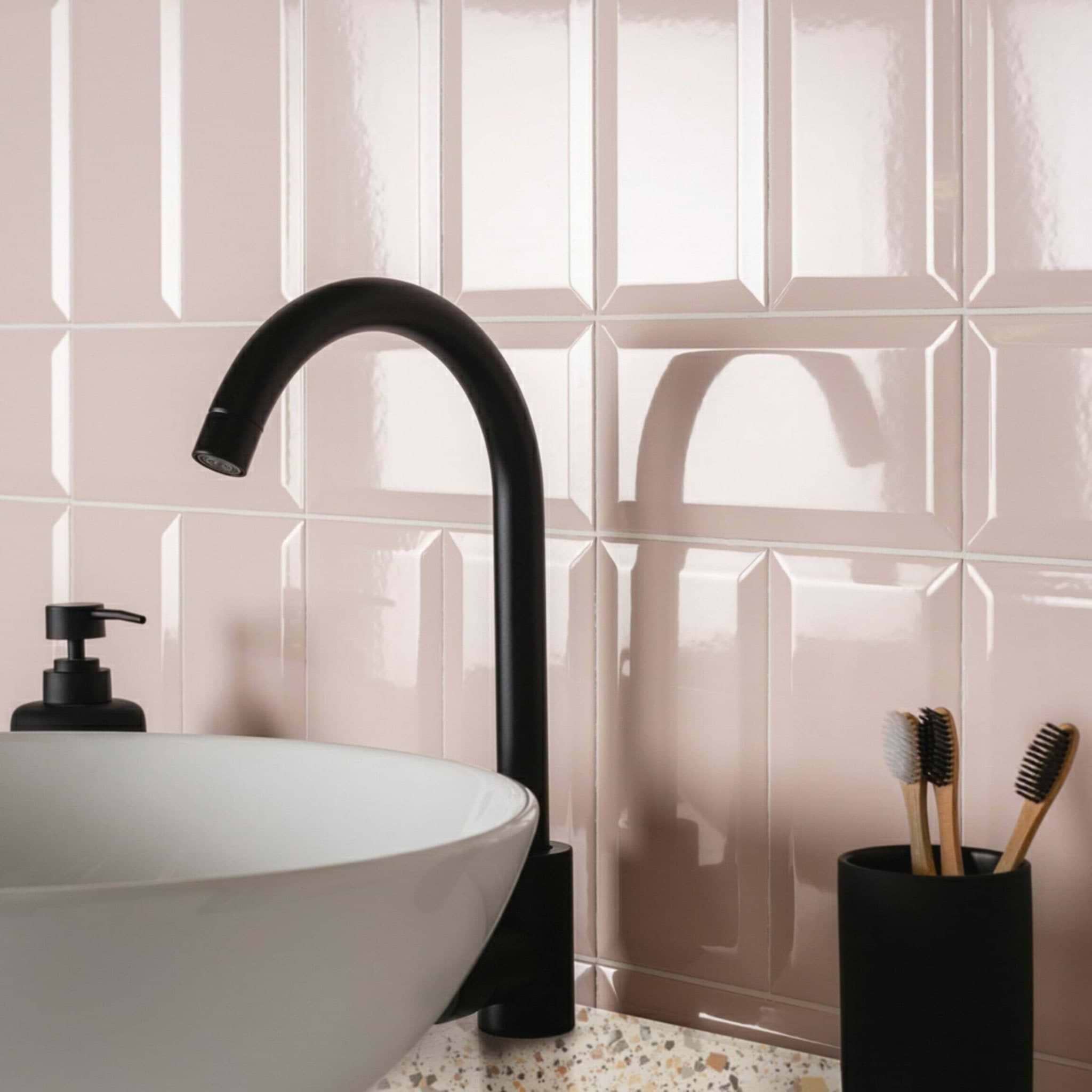 Metro Light Pink Gloss - Hyperion Tiles