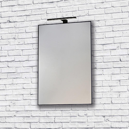 Metro Mirror 60x80cm Black Frame - Hyperion Tiles