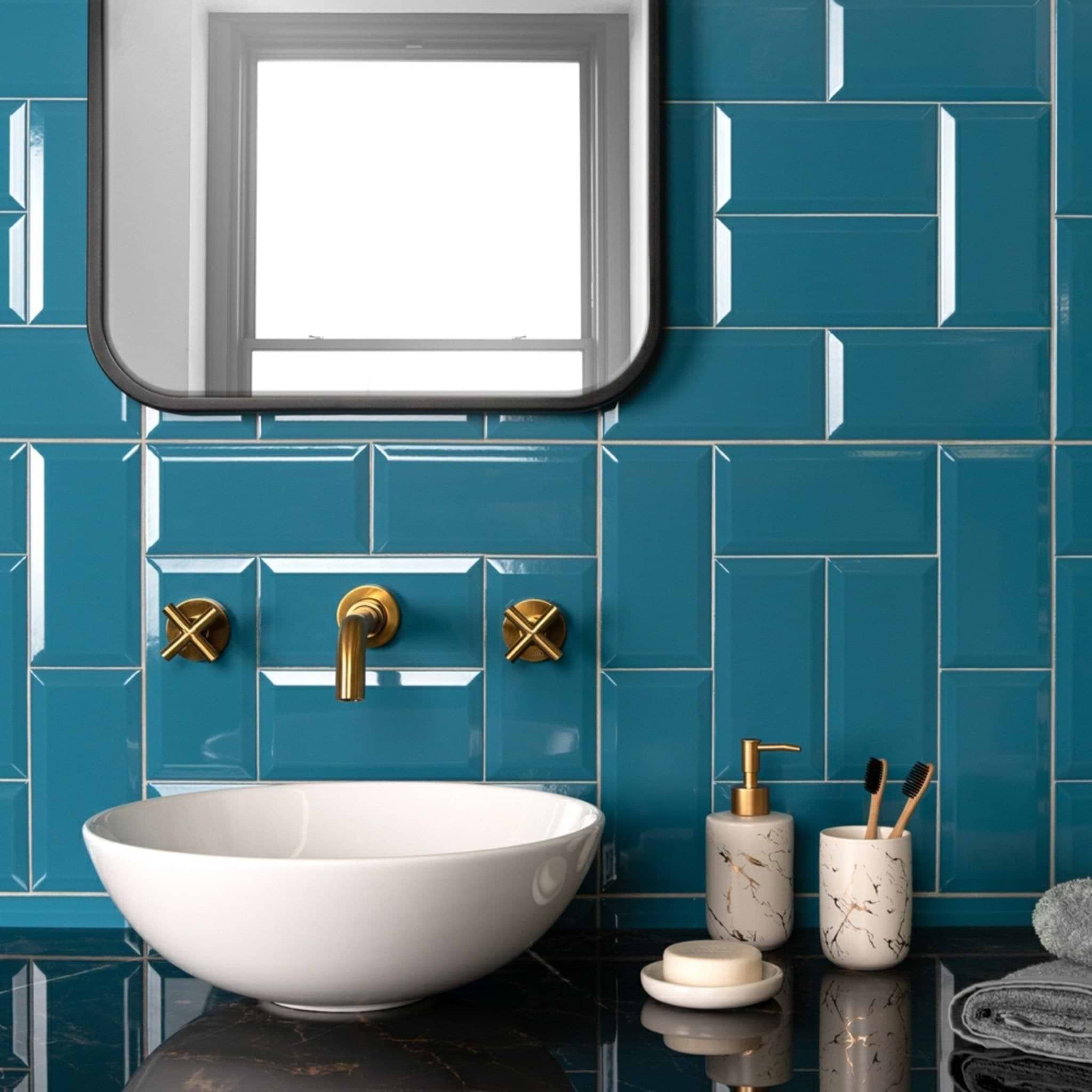 Metro Teal Gloss - Hyperion Tiles