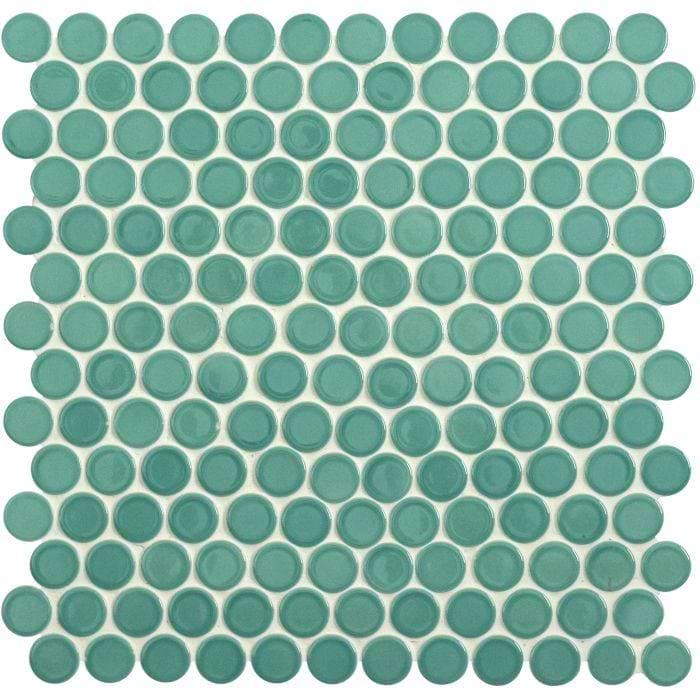 Mini Light Green Penny Round - Hyperion Tiles