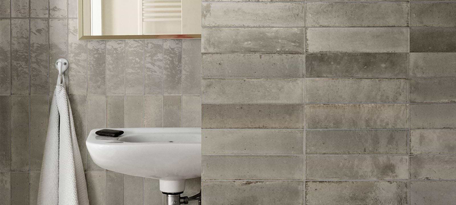 Minoli Tiles 6 x 24 x 1cm Luminous Lume Greige