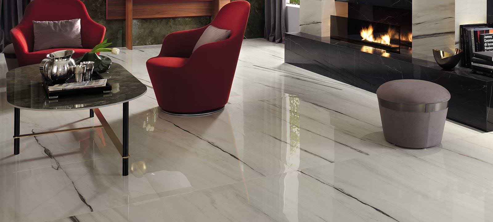 Minoli Tiles – Marble Effect 37.5 x 75 x 0.9cm Marvel Bianco Fantastico Lappato 37.5 x 75cm