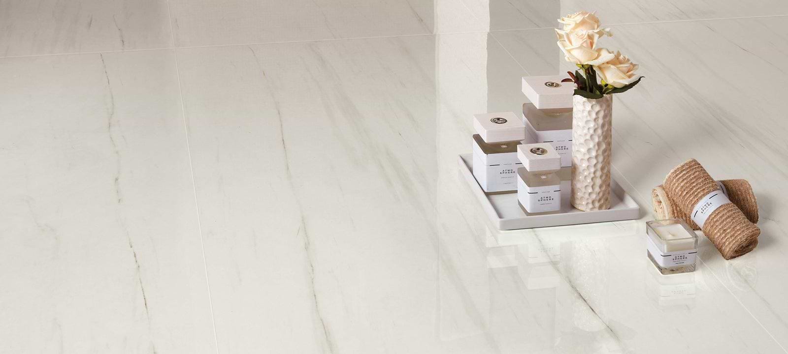 Minoli Wall & Floor Tiles 30 x 60 x 0.9cm Marvel Bianco Dolomite Matt 60 x 60cm