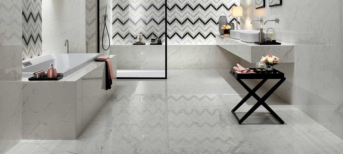 Minoli Wall &amp; Floor Tiles 30 x 60 x 0.9cm Marvel Carrara Pure Lappato 30 x 60cm