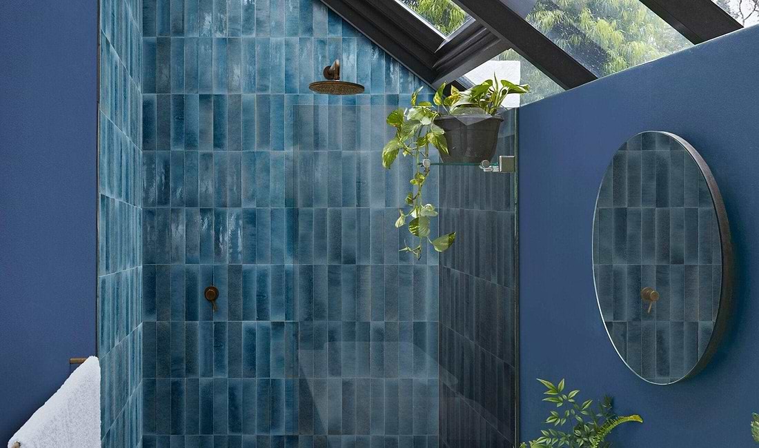 Minoli Wall &amp; Floor Tiles 6 x 24 x 1cm Luminous Lume Blu China