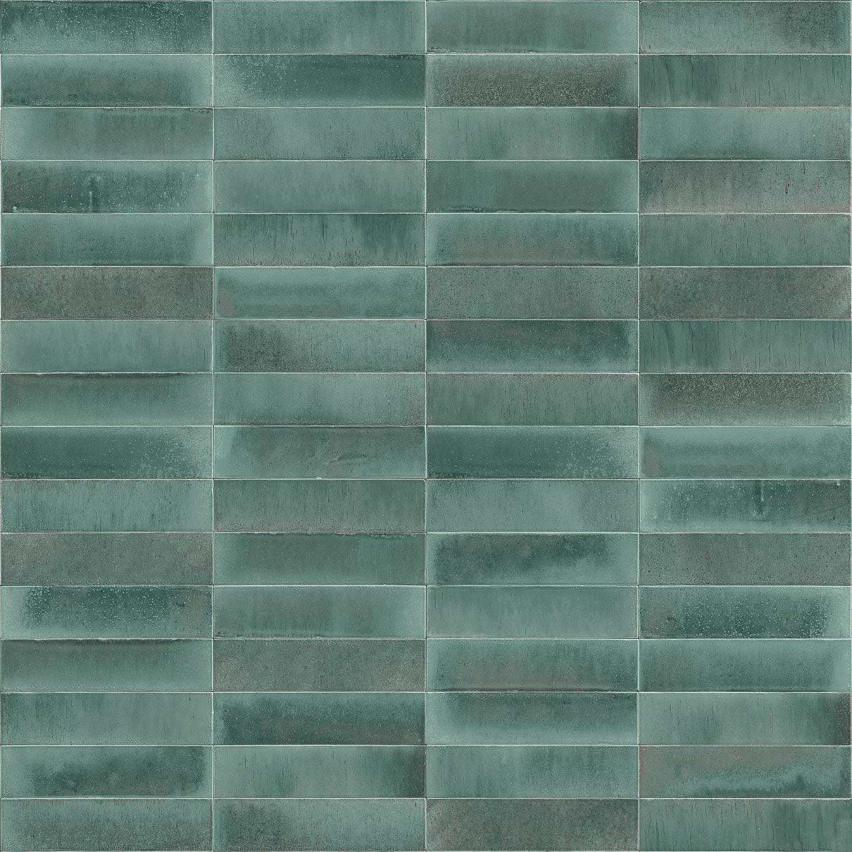 Minoli Wall & Floor Tiles 6 x 24 x 1cm Luminous Lume Turquoise