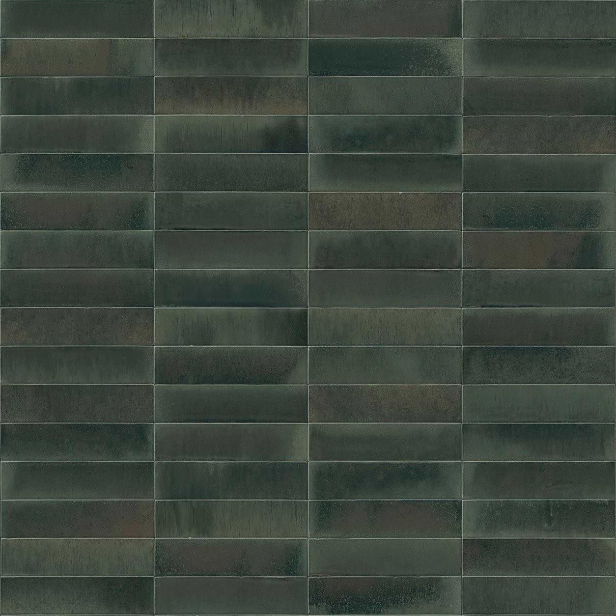 Minoli Wall &amp; Floor Tiles 6 x 24 x 1cm Luminous Lume Verde Forest