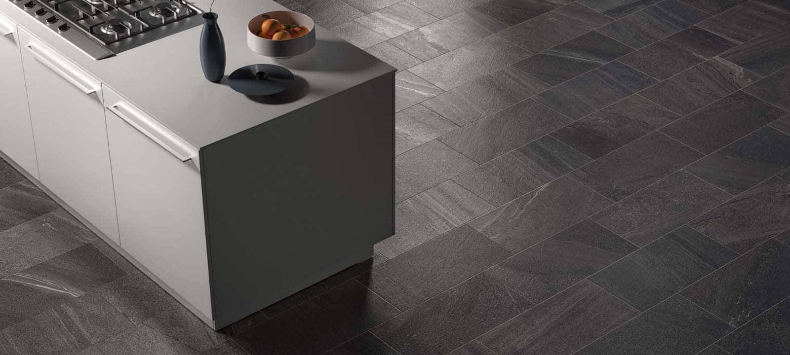 Minoli Wall &amp; Floor Tiles Lakestone Black Matt