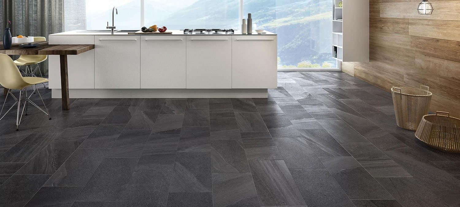 Minoli Wall &amp; Floor Tiles Lakestone Black Matt