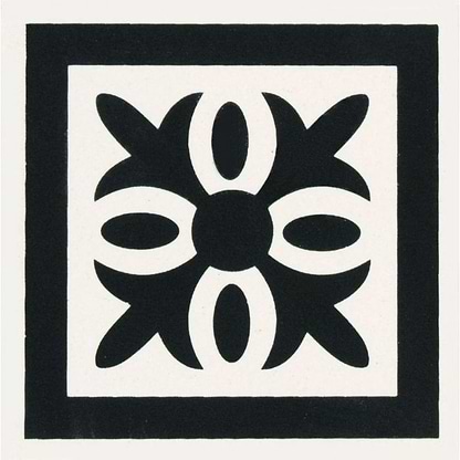Montague Black on Dover White - Hyperion Tiles