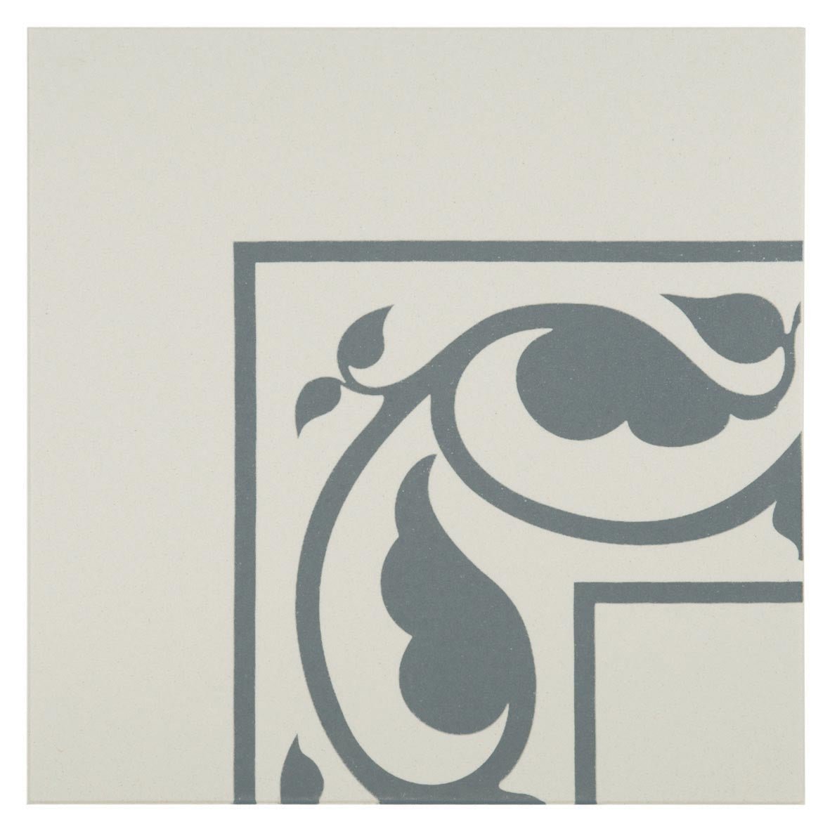 Moroccan Internal Corner Denim on Dover White - Hyperion Tiles
