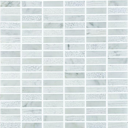 Nares Running Brick Marble Mosaic - Hyperion Tiles