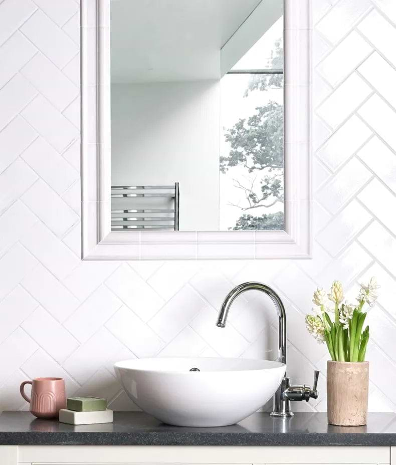 National Trust Tile Collection Tiles - Dado Dado 7.5 x 15 x 2cm Lyme Ceramic Antique White Dado