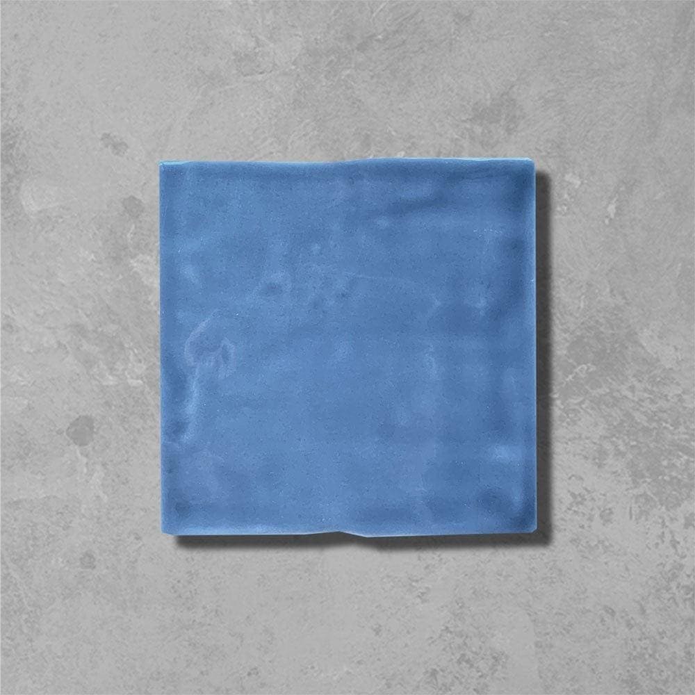 Navy Waterfall Glazed Square Tile - Hyperion Tiles