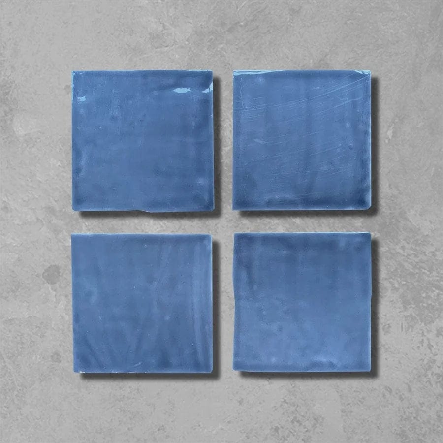 Navy Waterfall Glazed Square Tile - Hyperion Tiles