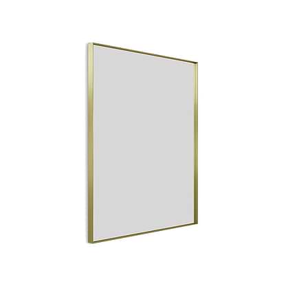 Newington Rectangular Mirror 100x80cm Brushed Brass - Hyperion Tiles