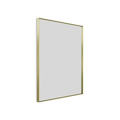 Newington Rectangular Mirror 100x80cm Brushed Brass - Hyperion Tiles