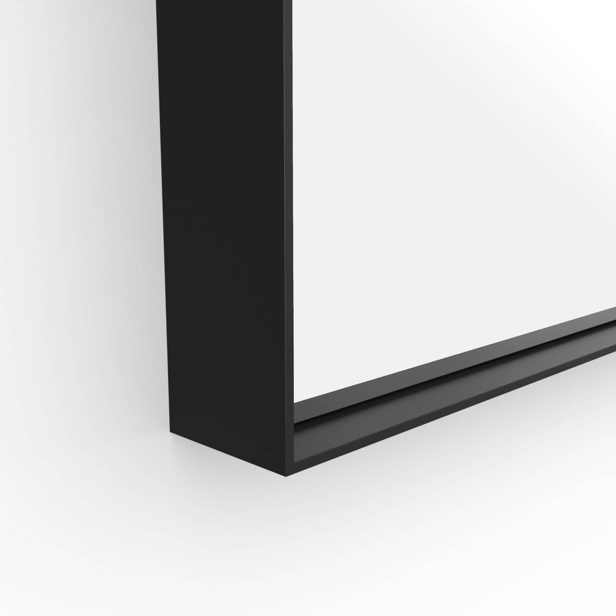 Newington Rectangular Mirror 120x70cm Black - Hyperion Tiles