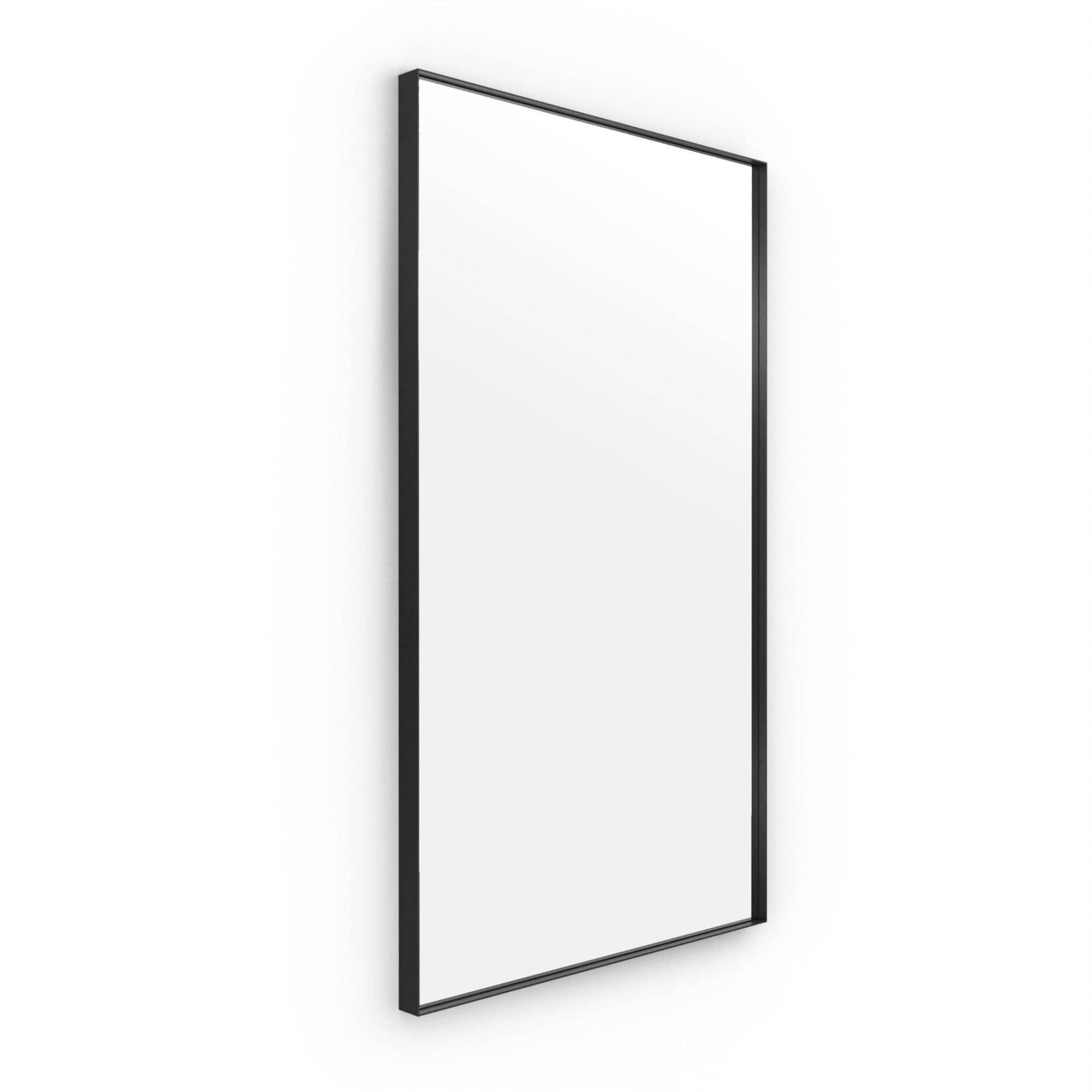 Newington Rectangular Mirror 120x70cm Black - Hyperion Tiles