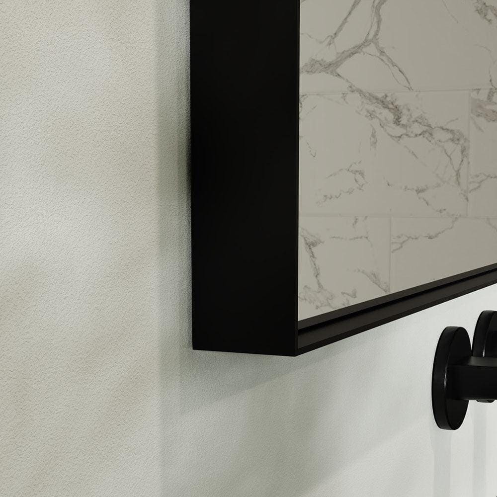 Newington Rectangular Mirror 60x80cm Black - Hyperion Tiles