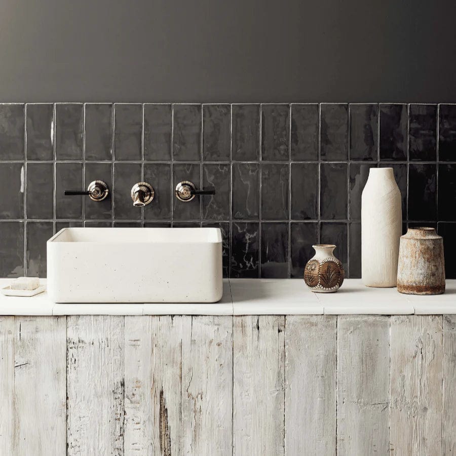 Old Iron Waterfall Glazed Metro Tile - Hyperion Tiles
