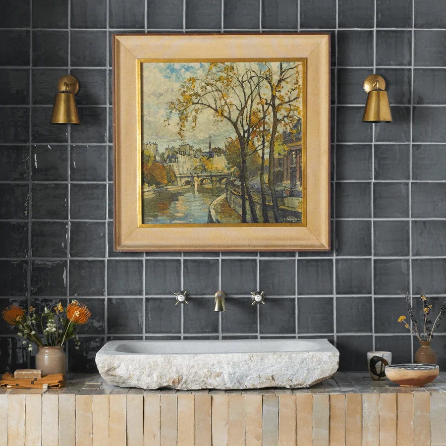Old Iron Waterfall Glazed Square Tile - Hyperion Tiles