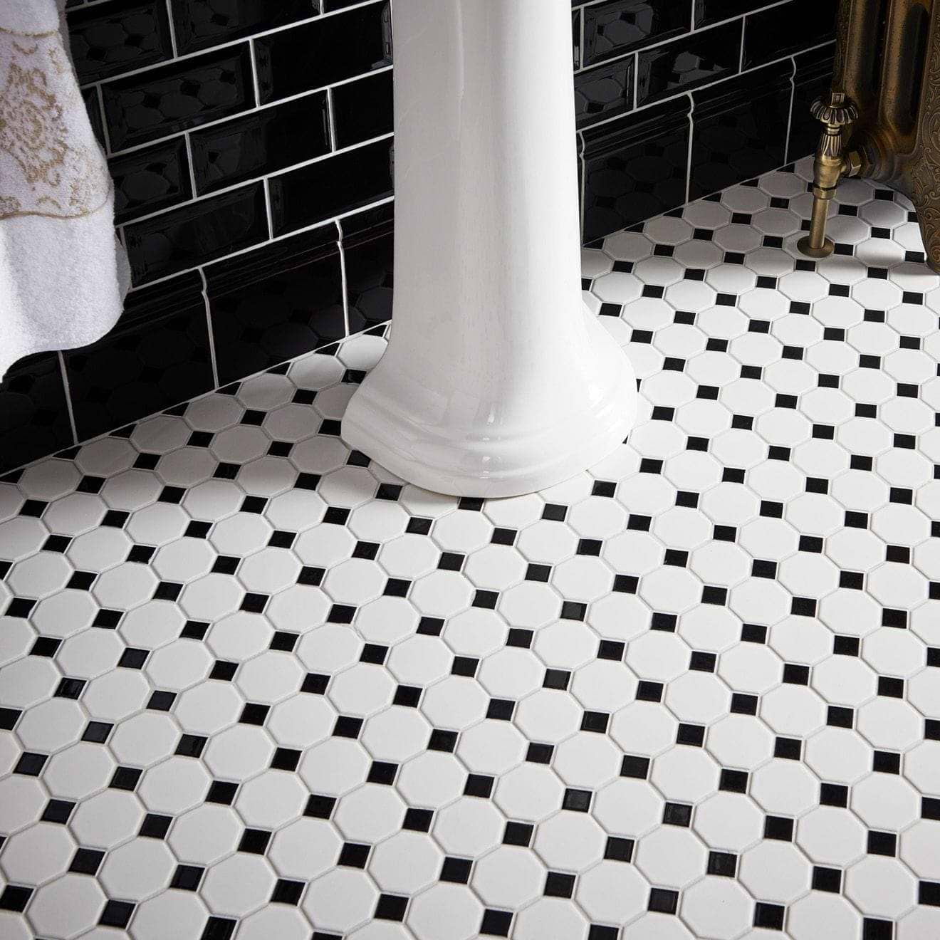 Original Style Tiles - Ceramic 152 x 152mm Jet Black Skirting Tile
