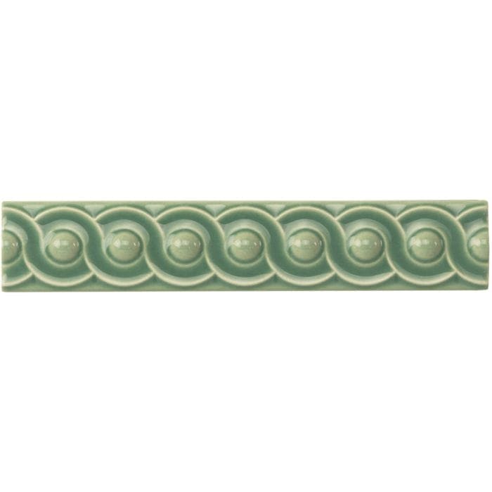 Original Style Tiles - Ceramic 152 x 29mm Jade Breeze Scroll Moulding