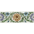 Original Style Tiles - Ceramic 152 x 50 x 7mm - Per Piece Knot Garden Blue & Yellow Classical Decorative Border on Brilliant White