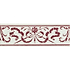 Original Style Tiles - Ceramic 152 x 75 x 7mm - Per Piece Love Knot Burgundy On Brilliant White