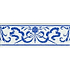 Original Style Tiles - Ceramic 152 x 75 x 7mm - Per Piece Love Knot Royal Blue On Brilliant White