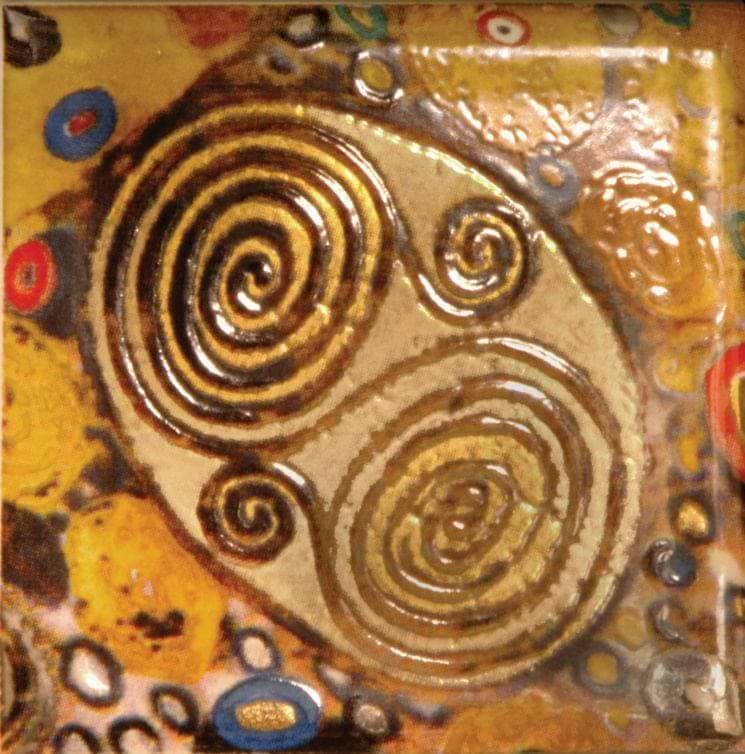 Original Style Tiles - Ceramic 51 x 51 x 7mm - Per Piece Klimt Corner Contains pure Gold and Platinum