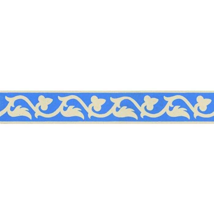 Original Style Tiles - Victorian Lansdowne Border Blue on White