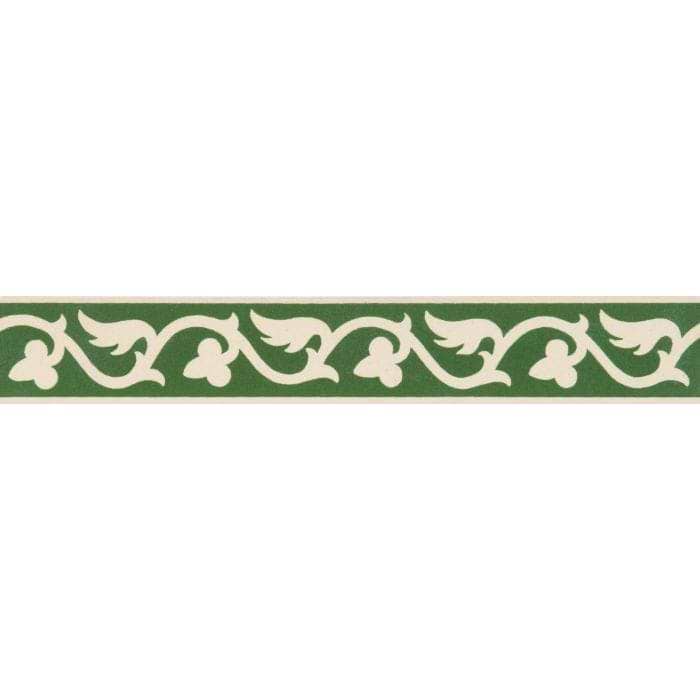 Original Style Tiles - Victorian Lansdowne Border Green on White