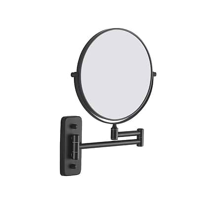 Origins Living Bathroom Mirrors 255 x 315 x 35mm Mason Reversible 5X Magnifying Wall Mirror Black