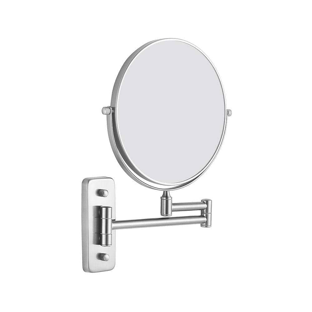 Origins Living Bathroom Mirrors 255 x 315 x 35mm Mason Reversible 5X Magnifying Wall Mirror Brushed Nickel