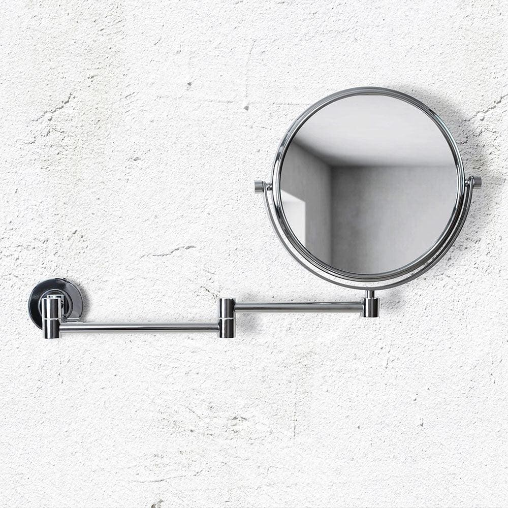 Origins Living Bathroom Mirrors 275 x 260 x 50mm Hutton Reversible 5X Magnifying Wall Mirror Chrome
