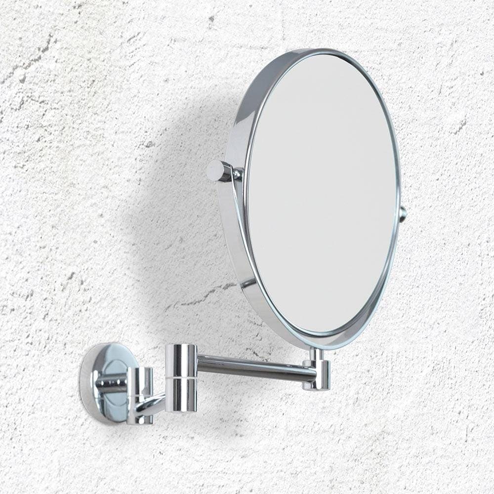 Origins Living Bathroom Mirrors 275 x 260 x 50mm Hutton Reversible 5X Magnifying Wall Mirror Chrome
