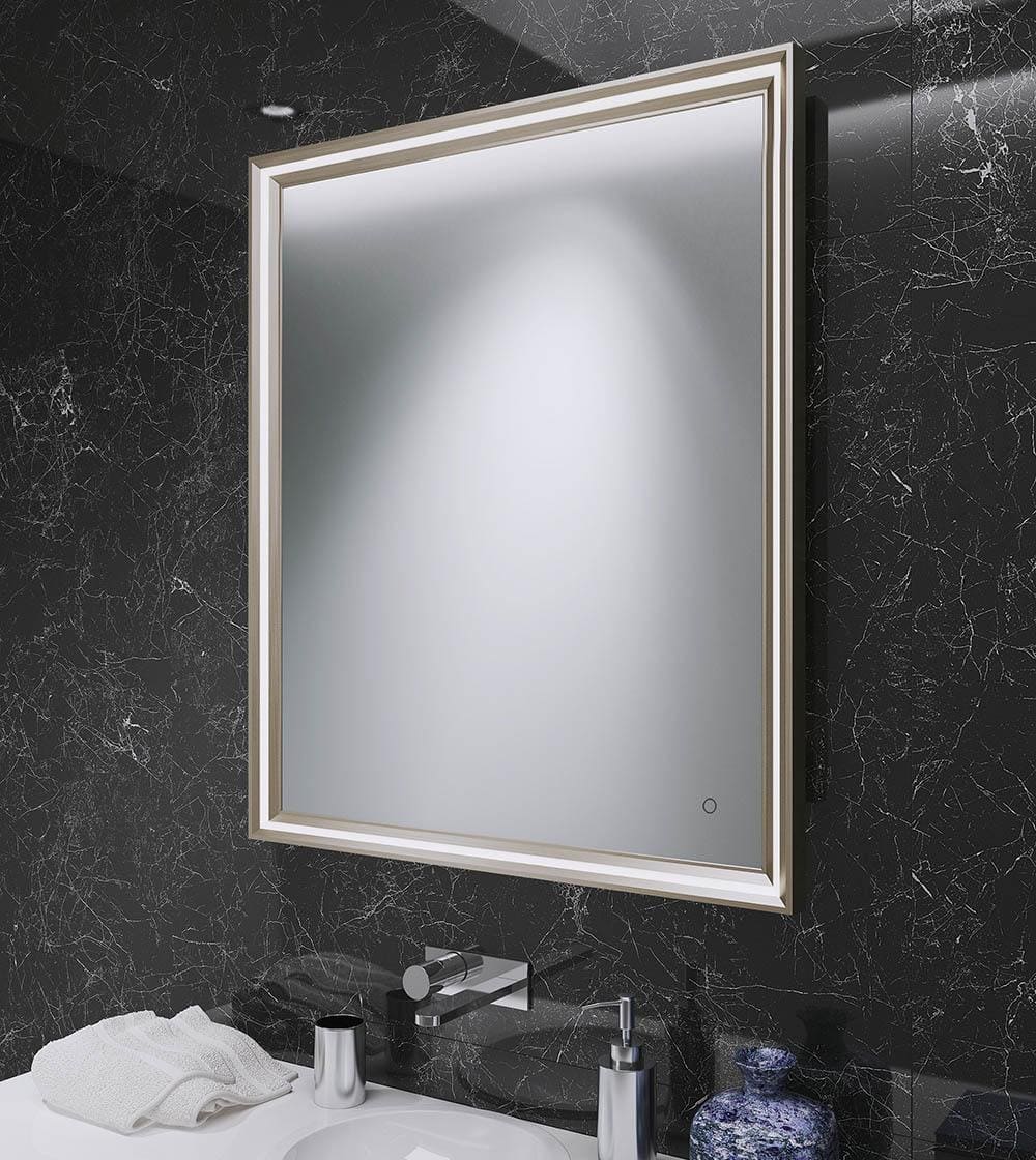 Origins Living Bathroom Mirrors 750 x 900mm Lexington Mirror 75 Brushed Bronze