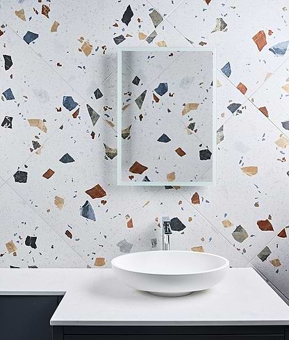 Piazza Porcelain Geo Pearl - Hyperion Tiles