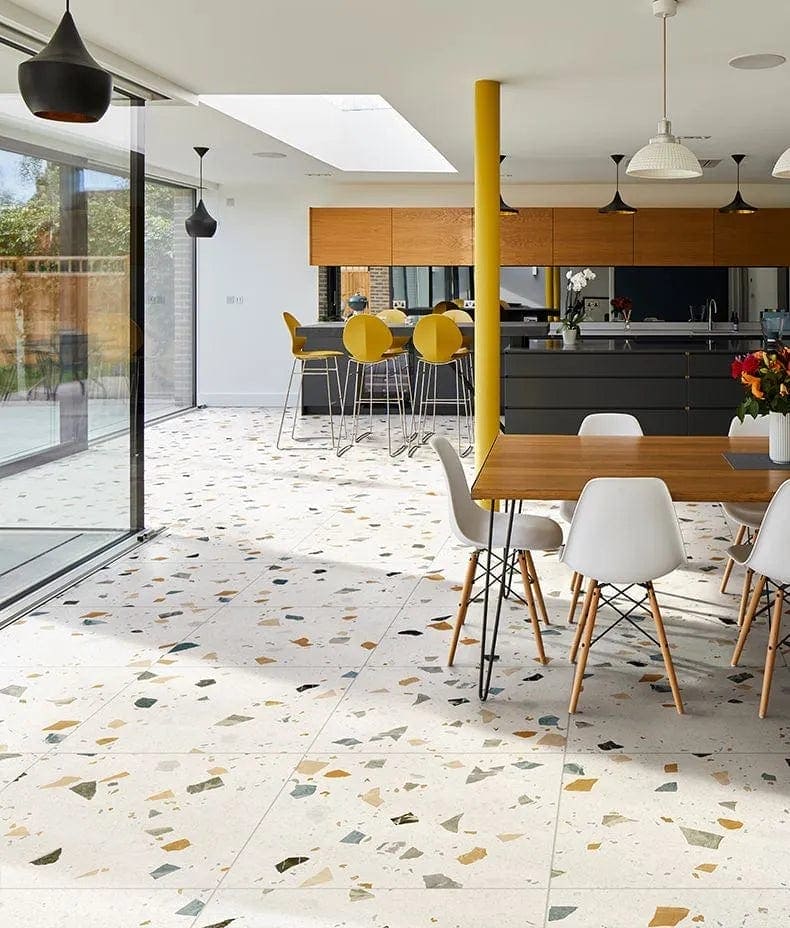 Piazza Porcelain Geo Pearl 80 X 80cm - Hyperion Tiles