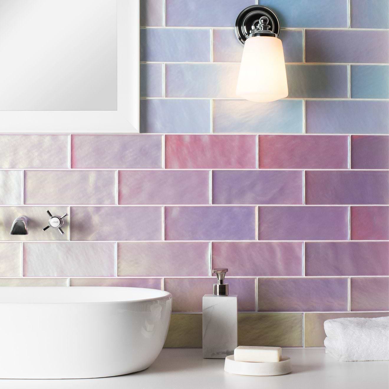 Pink Frost Brick Radiance - Hyperion Tiles