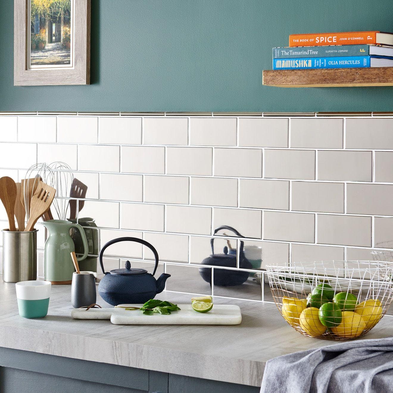 Platinum (Metallic) Half Tile - Hyperion Tiles