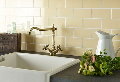 Regency Cream Half Tile - Hyperion Tiles