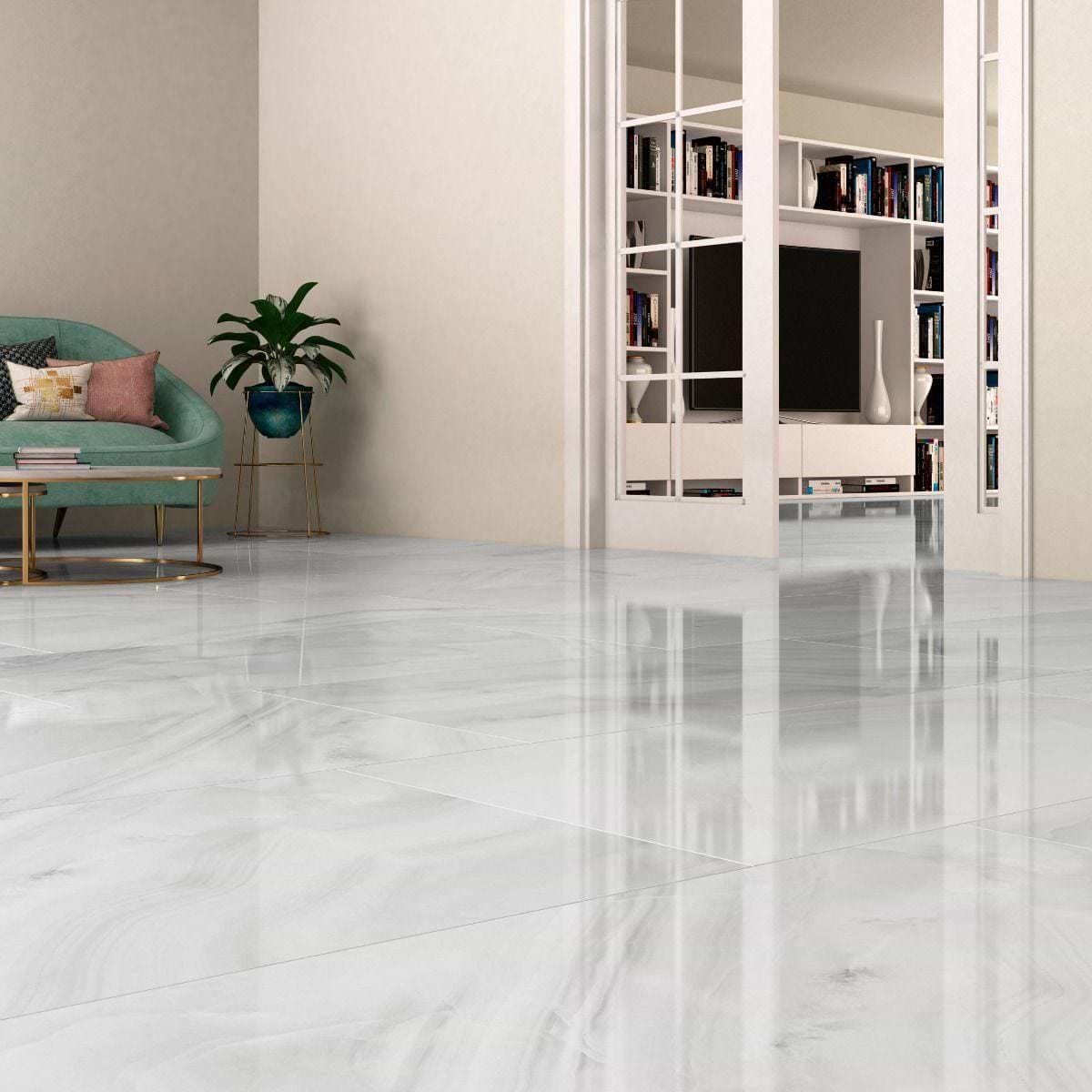 Rodas White 60 x 60cm - Hyperion Tiles